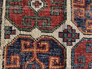 Persian Shah Savan bag face, late 19th century, 1-5 x 1-7 (43 x 48), rug was hand washed, good pile, 5 small moth areas, ask for high definition pics, plus shipping.  
