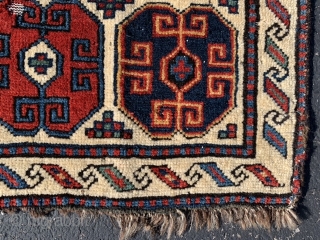 Persian Shah Savan bag face, late 19th century, 1-5 x 1-7 (43 x 48), rug was hand washed, good pile, 5 small moth areas, ask for high definition pics, plus shipping.  