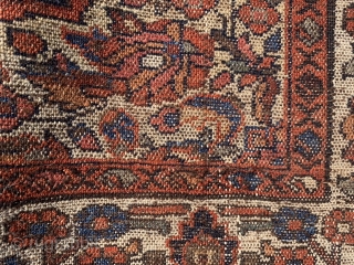 Persian Hamadan, early 20th century, 3-8 x 6-3 (112 x 190), very good condition, rug was hand washed, full pile, Kurdish, original braiding one end, plus shipping.      