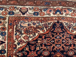 Persian Hamadan, early 20th century, 3-8 x 6-3 (112 x 190), very good condition, rug was hand washed, full pile, Kurdish, original braiding one end, plus shipping.      