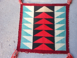 Navajo Germantown Sampler, early 20th century, 1-7 x 1-7 (.48 x .48), good condition, plus shipping.                 