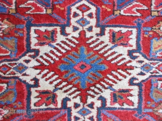 Persian Karaja, circa 1930-40, 3-4 x 4-7 (1.02 x 1.40), end loss both ends, full pile,rug has been washed, plus shipping.            