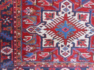 Persian Karaja, circa 1930-40, 3-4 x 4-7 (1.02 x 1.40), end loss both ends, full pile,rug has been washed, plus shipping.            