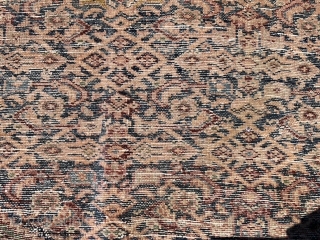 Persian Malayer,  early 20th century,  3-3 x 4-9 (99 x 145), rug was hand washed, minor end loss, floppy handle, fine weave,  very good purple and burgundy,  high  ...