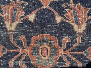 Persian Lilihan, early 20th century, 1-11 x 2-11 (58 x 89), rug was hand washed, minor end loss, good pile, fine weave, side edges need wrapping, high definition pics available, plus shipping. 