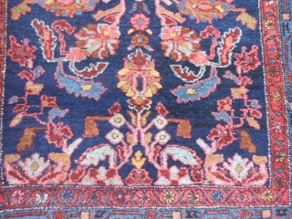 Persian Hamadan, circa 1910, 3-8 x 6-11 (1.12 x 2.11), good condition, original selvage both ends, good pile, original edging (needs little work), I washed this rug.      