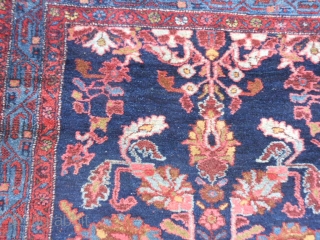 Persian Hamadan, circa 1910, 3-8 x 6-11 (1.12 x 2.11), good condition, original selvage both ends, good pile, original edging (needs little work), I washed this rug.      