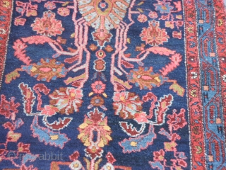 Persian Hamadan, circa 1910, 3-8 x 6-11 (1.12 x 2.11), good condition, original selvage both ends, good pile, original edging (needs little work), I washed this rug.      