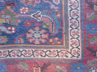 Persian Kurdish Runner, late 19th century, 3-4 x 12-0 (1.02 x 3.66), browns oxidized, rug was washed, decent pile - some wear, ends overcast, abrash main border, good colors, plus shipping.  