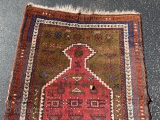 Turkish Prayer rug,  early 20th century,  3-2 x 4-2 (97 x 127),  very good condition,  full pile,  fine weave,  very nice side bindings,  rug was  ...