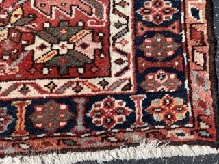Persian Karaja,  early 20th century,  3-9 x 4-4 (114 x 132),  very good condition,  full pile,  rug was washed,  plus shipping.      