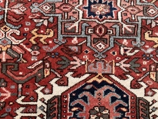 Persian Karaja,  early 20th century,  3-9 x 4-4 (114 x 132),  very good condition,  full pile,  rug was washed,  plus shipping.      