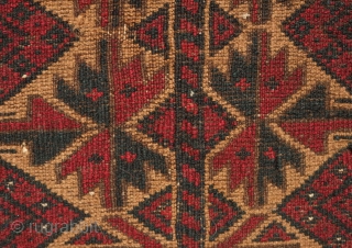 Baluch balisht face, 19th century. Camel wool in the field and two camels on the top and bottom ends flanking the tree of life. Excellent, rich colors and soft wool. 48 x  ...