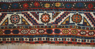 Qashqa'i possibly Shekarlu pole medallion rug, 19th century. Outstanding colors and condition with Herati motifs, botehs, Talish floral medallions and a striking border. 147 x 247 cm      