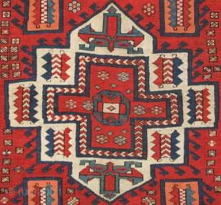 Bergama rug, 19th century. Great classic design harkening to classical 15th century rugs. 154 x 187 cm.  Contact danauger@tribalgardenrugs.com             