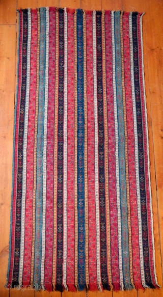 Sivas Gurun Shawl, Late 19th century.  Coarser weave but fantastic colors and in perfect condition.  87 x 180 cm            