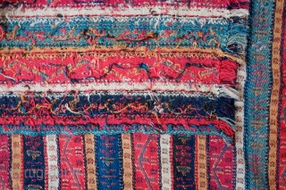 Sivas Gurun Shawl, Late 19th century.  Coarser weave but fantastic colors and in perfect condition.  87 x 180 cm            