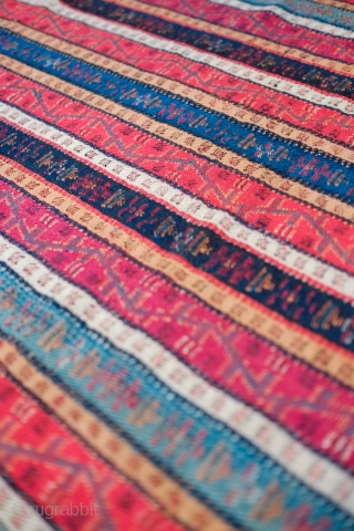 Sivas Gurun Shawl, Late 19th century.  Coarser weave but fantastic colors and in perfect condition.  87 x 180 cm            