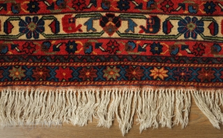 Neriz Afshar rug, 1920s or so. Exceptional design, colors, wool and weave. In perfect condition.  150 x 201 cm             