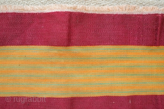 Levantine, Aleppo cushion face, 19th century.  Metallic thread.  In generally good condition. 48 x 80 cm               
