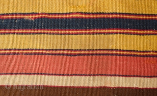 Dazkiri Kilim, 3rd Quarter of the 19th Century.  This kilim is a wonderful burst of rich and intense colors.  It is in two panels and possibly had a third panel.  ...