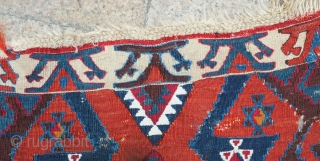 Malatya Kilim, 19th Century.  Deep, rich colors. Very saturated.  It has a couple of small holes and a stain on the top section but otherwise in good condition for its  ...