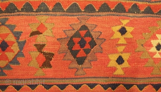 Bijar Kilim, 19th century.  Fantastic saturated all natural colors. Great condition. 163 x 269 cm                 