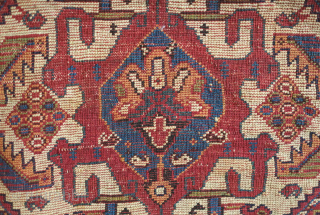 Kashkuli, Qashqa'i Khorjin, Mid-19th century. Excellent, fine weave. Fantastic colors. A couple areas of damage shown in the images. Bag face 64 x 57 cm, full length 107 cm. Contact danauger@tribalgardenrugs.com  