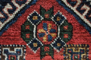 Qashqa'i Khorjin Side, 19th century.  Probably Darreshuri tribe.  All good colors.  Soumak work on back.  Excellent condition.  43 x 48 cm       