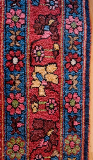 Bijar Rug, Late 19th century to early 20th Century.  Fantastic range of colors and overall design.  It great condition with full pile.  Cotton warps.  Tight weave and stiff  ...