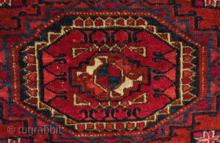 Tekke chuval face, 19th century. Salor gul design. Very fine weave and velvety feel. It has a couple of small moth nibbles here and there but not detracting.  117 x 74  ...