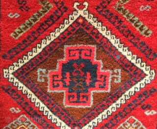 Arapgir runner, 19th century.  Lush wool and good pile.  Good colors.  Nicely drawn kochanaks in the diamonds.  96 x 273 cm.  Contact danauger@tribalgardenrugs.com     