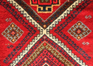 Arapgir runner, 19th century.  Lush wool and good pile.  Good colors.  Nicely drawn kochanaks in the diamonds.  96 x 273 cm.  Contact danauger@tribalgardenrugs.com     