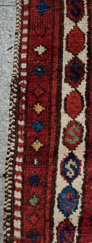 Shavak Kurdish Long Rug, Late 19th Century.  Great pile and strong design elements and all good colors.   101 x 342 cm         