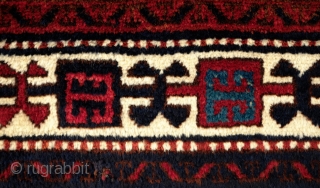 Shavak Kurdish Rug, end of the 19th Century/early 20th Century.  This rug has good pile and all good colors.  It is a wonderful tribal rug with a bold central eagle  ...