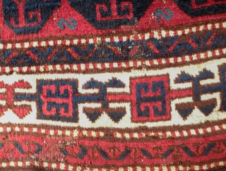 Shavak Kurdish Rug, end of the 19th Century/early 20th Century.  This rug has good pile and all good colors.  It is a wonderful tribal rug with a bold central eagle  ...