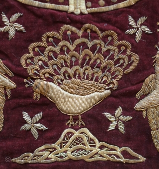 Ottoman Edirne silver embroidery, late 19th century.  Wonderful composition and workmanship. 
 Silk backing.  83 x 87 cm             