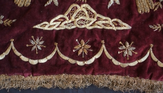 Ottoman Edirne silver embroidery, late 19th century.  Wonderful composition and workmanship. 
 Silk backing.  83 x 87 cm             