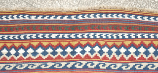 Qashqa'i kilim, 19th century.  Fantastic, rich colors.  Perfect condition. 135 x 275 cm                  