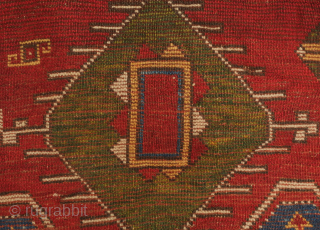 Borchalo prayer rug, 19th century.   Wonderful colors and pile. A repair shown in the 8th image. 111 x 143 cm           