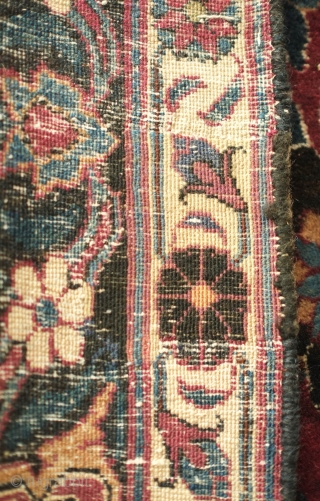 Veramin Runner, 1920s. Wonderful deep rich purple-red ground and overall Mina Khani-like floral pattern.  The pile is thick.  There is one small section of repair on the right side excellently  ...