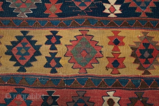 Bidjar Kilim, Second half of 19th century. Fantastic rich colors and a purple of an older hue. 170 cm X 270 cm           