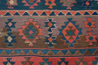 Bidjar Kilim, Second half of 19th century. Fantastic rich colors and a purple of an older hue. 170 cm X 270 cm           