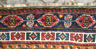 Lori rug, 19th century.  Rich and vivid colors. The soft wool pile is full on this rug. Nicely defined kockack filled border.  151 x 277 cm. Contact danauger@tribalgardenrugs.com   