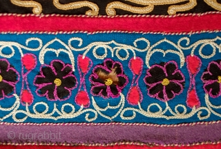 Rasht Embroidery, Early 20th Century. Silk embroidery on wool broadcloth.  Excellent workmanship.  It has two very small holes.  163 x 163 cm.        