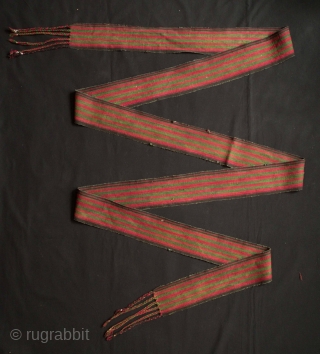 Silk pack animal band or tent band, possibly Shahsavan. In overall good condition with a nip or two in a couple of spots.  8 x 375 cm.  Contact danauger@tribalgardenrugs.com  