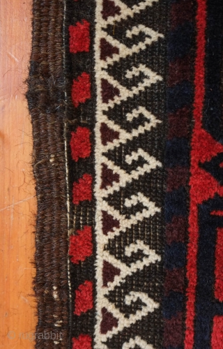 Baluch Rug, Kashmar area, Khorasan near Torbat-e Haydari, Late 19th Century.  Wonderful mina khani design.  Good condition with a small repair in the central flower and a little off each  ...