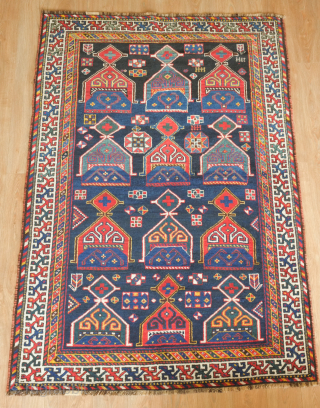 A Lori rug, 19th century.  The colors are rich and deeply saturated in soft wool. Some of these were made by Armenians in SW Persia. Pretty much full pile and in  ...