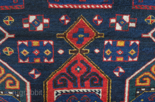 A Lori rug, 19th century.  The colors are rich and deeply saturated in soft wool. Some of these were made by Armenians in SW Persia. Pretty much full pile and in  ...