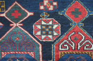 A Lori rug, 19th century.  The colors are rich and deeply saturated in soft wool. Some of these were made by Armenians in SW Persia. Pretty much full pile and in  ...